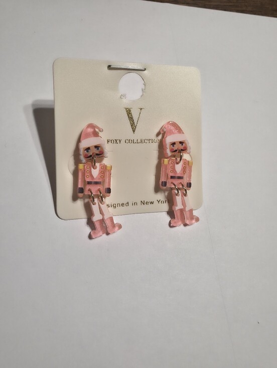 Accessories - Pink Nutcracker Dangle Earrings